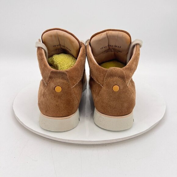 Samuel Hubbard Women Size 8.5 Brown Tan Suede Rubber Sole Lace Up Ankle Boot - Picture 6 of 14